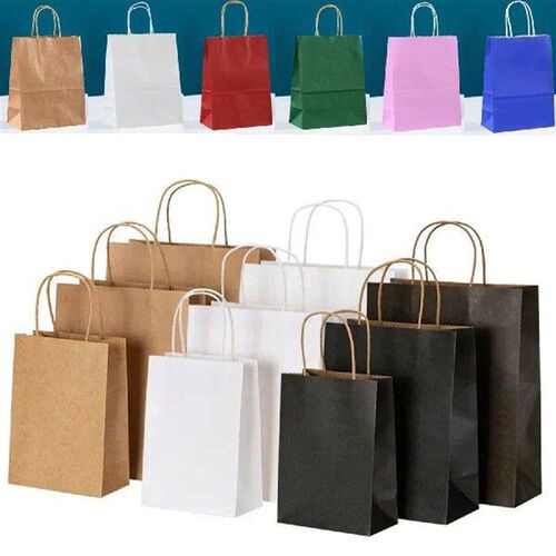10/20/30/40/50pcs/lot Kraft Paper Bag with Handles Gift
