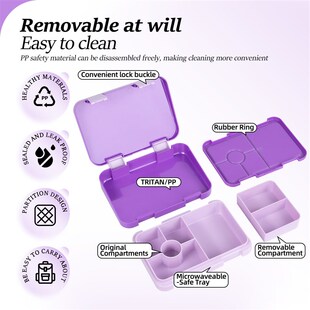 Portable Sealed Lunch Box Student Bento Box Microwave Availa