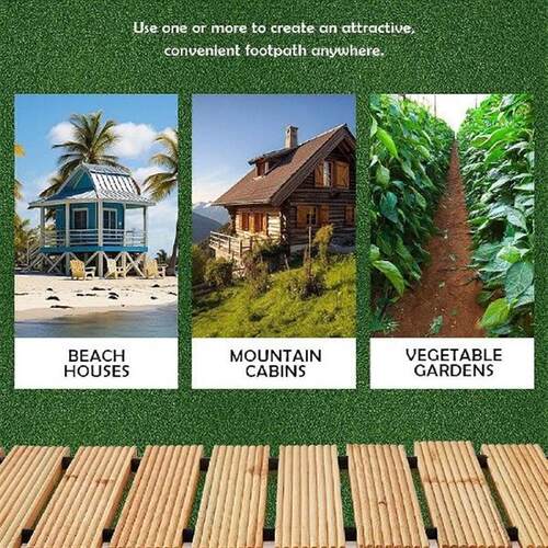 Wooden Garden Pathway Decor Multifunctional Wood Road Floor