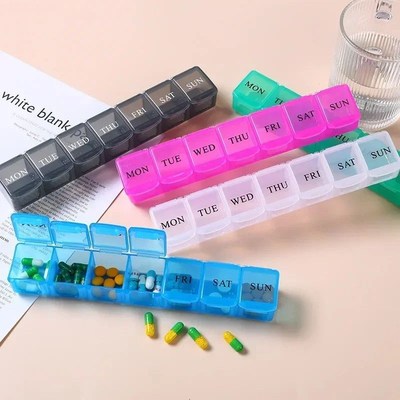 New Weekly Portable Travel Pill Cases Box 7 Days Organizer 7