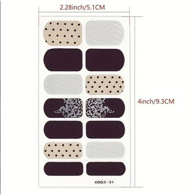 20 Vibrant Colors Nail Wraps Full ver Nail ers for a Unique