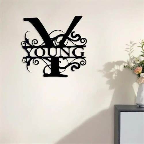 Personalized Metal Sign Metal Sign Elegant Metal Monogram