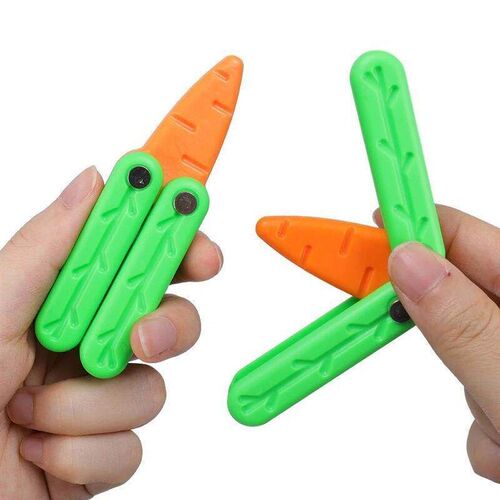 Simulation Carrot Butterfly Knife Gravity 3D Printed Plastic