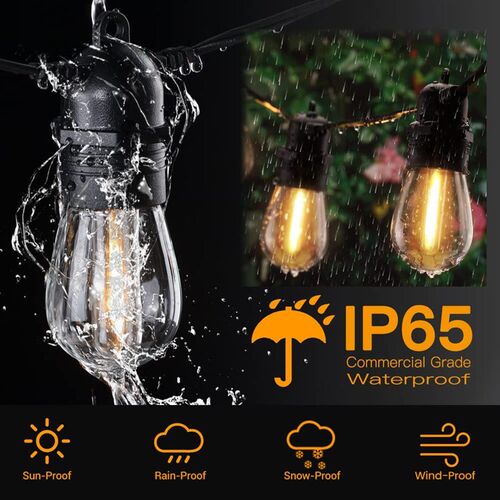 S14 Christmas Light String Outdoor Waterproof Lamp Anti-fall