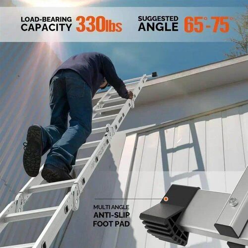 Folding Ladder Multi-Purpose Aluminium Extension 7 in 1 Step