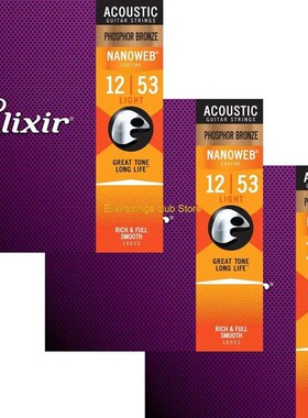3 Sets Elixir Nanoweb Coating ANTI-RUST Phosphor Bronze Acou