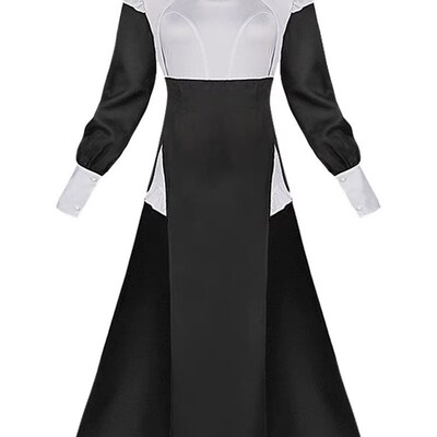 Biarawati kostum Cosplay wanita Set gaun mewah pakaian pesta
