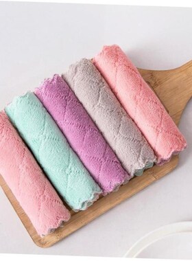 Kitchen Towels Dishcloths Coral Fleece Dish Towel Dish Rags