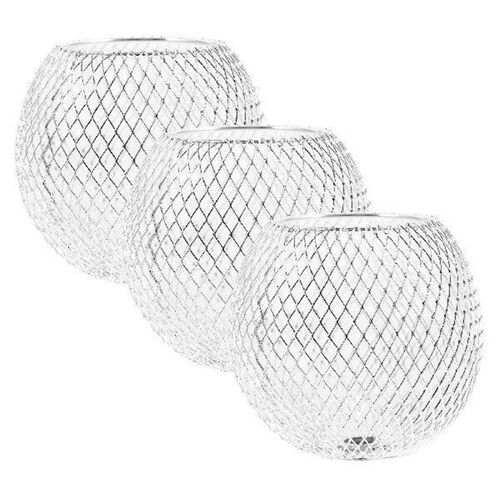 3 Pcs Light Fixture Lampshade Hollow-out Spherical Metallic