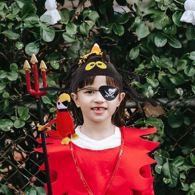 Eye Mask Pirate Role-Playing Costume Set Shoulder Plush