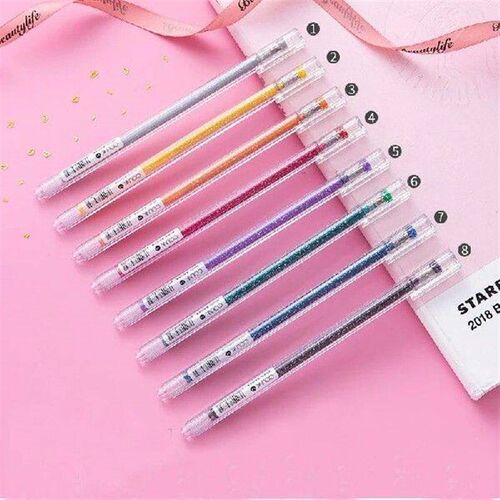 8 colors/box Highlighter Pen Set Glitter Color Changing