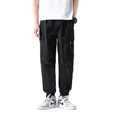 Mens Summer Thin Overalls Foot Bunle teny Freight Functiona