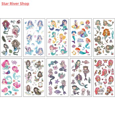 10pcs Fake Tattoo Stickers Cartoon Temporary Tattoo Kids Chi