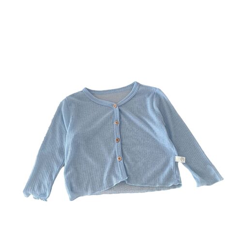 Pure Color Air Conditioning Shirt for Girls 05 Years Old Kor