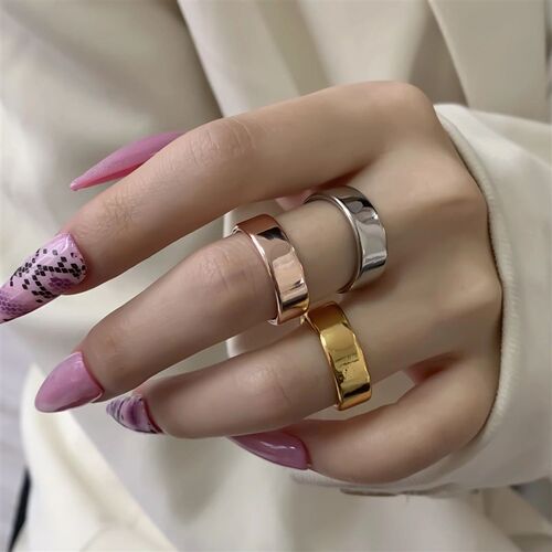 rendy Punk Magnetic Therapy Weight Loss Rings for Women Men