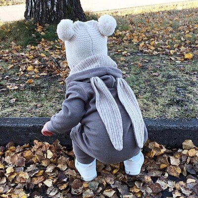 Autumn Winter Baby Rompers Newborn Boys Girls Clothes Rabbit