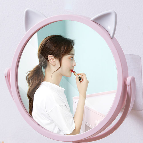 Hole free wall mounted small mirror bathroom wall mounted co