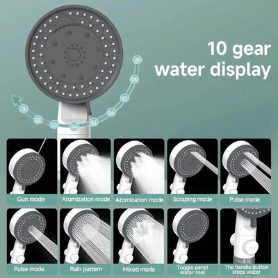 High Quality 8 Mode Shower Head Water Filter Adjustable High