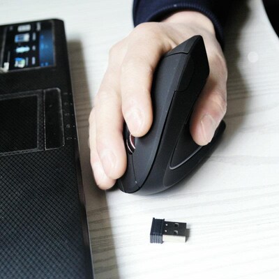 Rechargeable vertical wireless mouse mute Bluetooth mouse