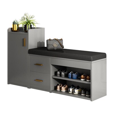 Home shoe changing stool Door shoe cabinet storage shoe rack