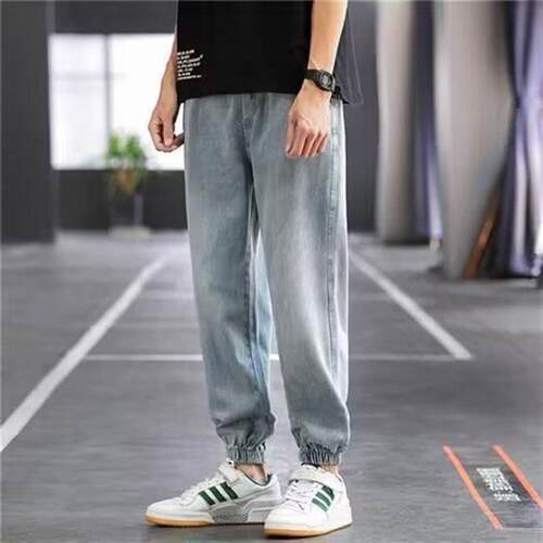 Shirt Less Clothing Drawstring Jeans Mens Spring and Summer