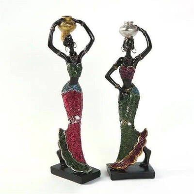 Africa Women Resin Statue Home Decoration Accessories