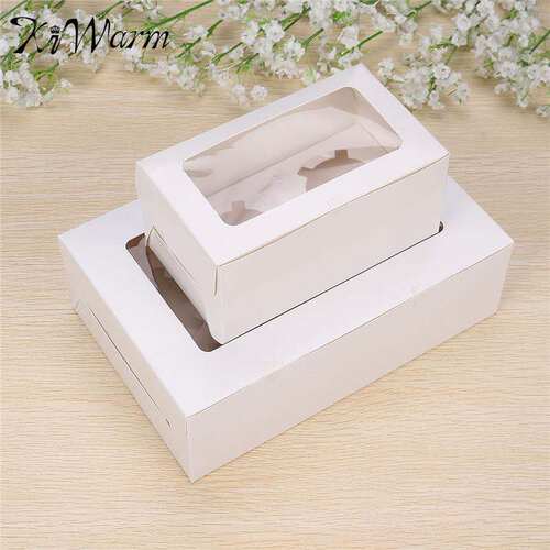 useful white paper cupcake cake boxes muffin pastry packagin