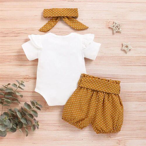 0-18 Month Newborn Baby Girls Clothes Romper Dot Pant with E