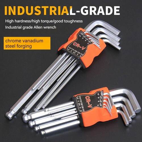9PCS L Type Double-End Screwdriver Hex Wrench Set Allen Key
