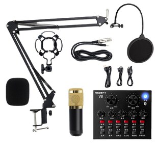 Sound card microphone computer phone karaoke set支架声卡套装