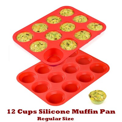 Silicone Muffin Pan Regular Size Cupcake Tin Baking