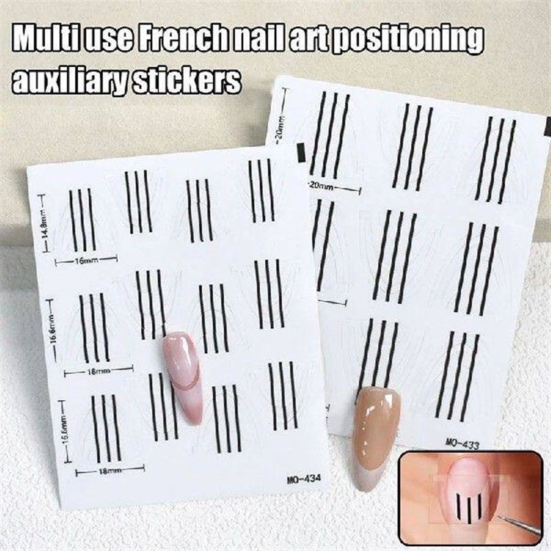 Deep U French Manicure Strip Nail Art Form Fringe Tip
