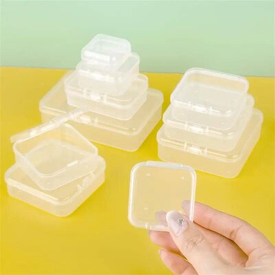 4~28Pcs PP Storage Box Mini Transparent Plastic Case Contain
