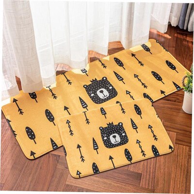 Absorbent felt bedroom entrance door mat bathroom rug carpet