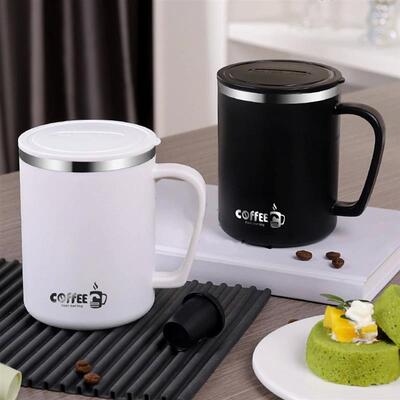 480Ml Double-Layer Insulated Coffee Mug Portable 304 Stainle
