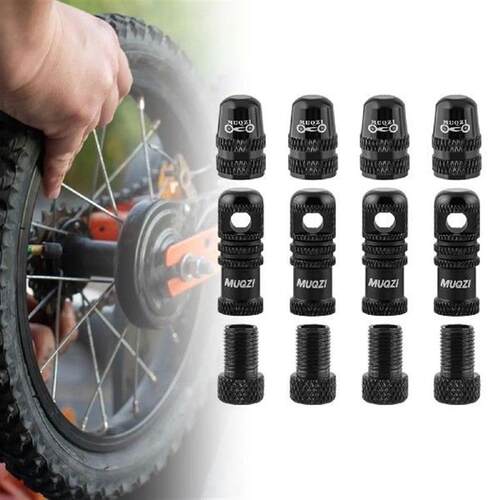 12x Bike Valve Presta Valve, Aluminum Alloy Tire Caps,