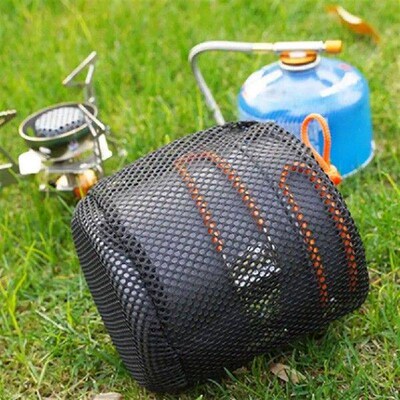 1 Set Camping Cookware with Folding Pot Spoon Fork Cutter