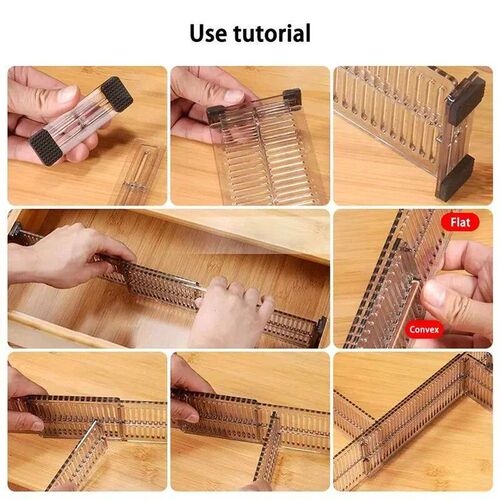2pcs/set Adjustable Clapboard Drawer Divider Partition DIY D
