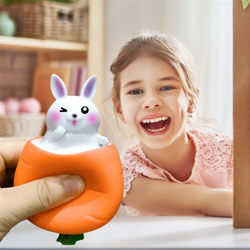 Easter Carrot Rabbit Shape Fidget Toys Funny Squeeze Toys De