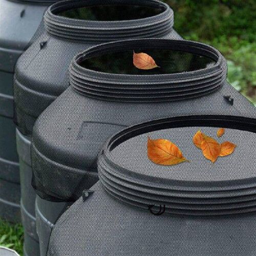 60cm Garden Rain Barrel Mesh Screen with Drawstring Nylon