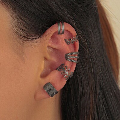 5 pcs/set Women Ear Cuff Punk Style Personality Clip Earring