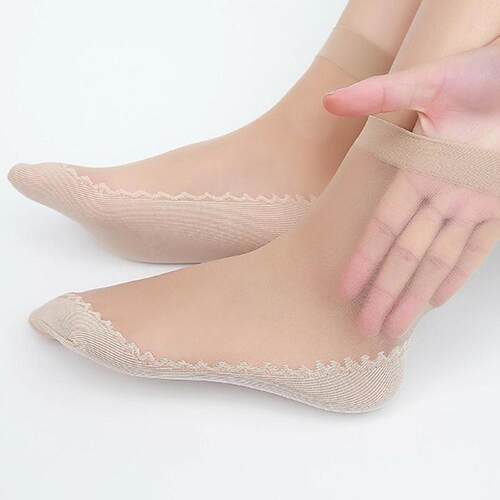 10Pairs High Women Socks Velvet Silk Spring Summer Socks Bre
