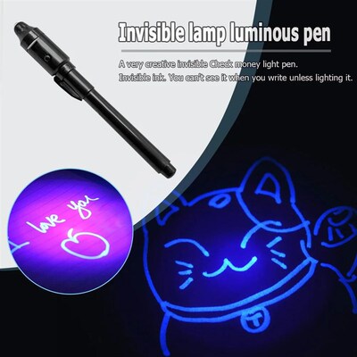 UV Light Pen Invisible Magic Pencil Secret Fluorescent Pen D