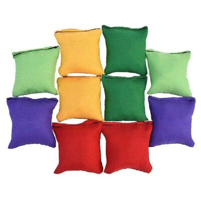 10pcs Cornhole Bags Safety Toss Playing Prop Outdoor Solid
