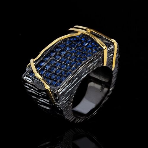 New Exquisite Blue Zircon for Men and Women Ring Irregular B
