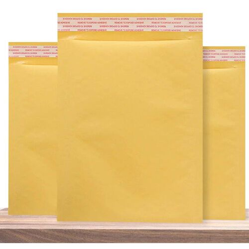 10pcs Yellow Poly Bubble Bag Self-Sealing Filling Gift Bag B
