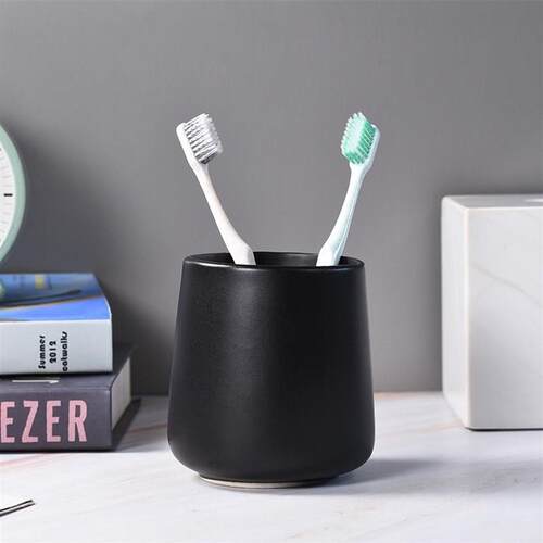 Black Liquid Soap Dispenser Ceramic Cup Hand Sanitizer Shamp