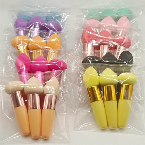 3PC Women Mushroom Head Foundation Powder Sponge Beauty Cosm