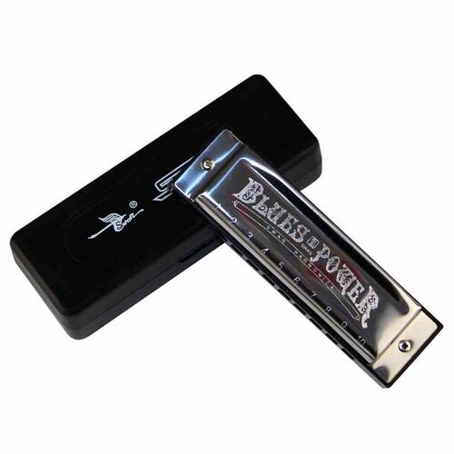 Harmonica SWAN Senior Bruce 10 Hole BLUES  with case Brass s