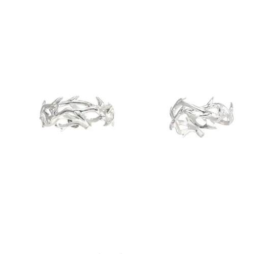 Fashion Punk Irregular Thorns Couple Rings Retro Hip-hop Per